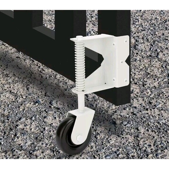 4 Inch Gate Wheel Gate Caster Kit with Spring Loaded for Wooden Fences, Heavy Du - Picture 1 of 13